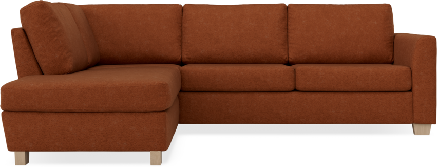 Friday - 2,5-sits soffa med divan vänster - Orange