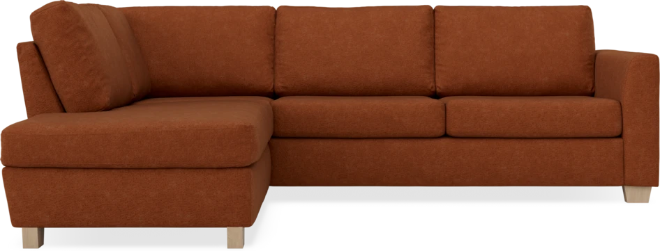 Friday - 2,5-sits soffa med divan vänster - Orange