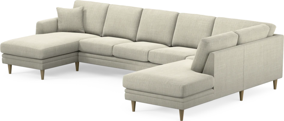 Eden - 3-sits soffa med schäslong vänster och divan höger - Beige