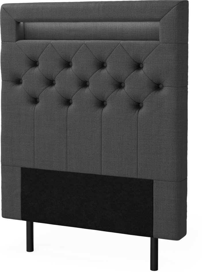 New York led - Sänggavel, 90-210 cm - Grå