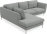 Madison - 2-sits soffa med divan vänster - Grå