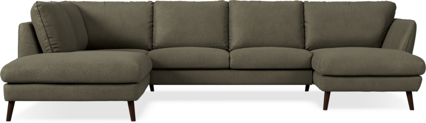 Madison Lux - 2-sits soffa med divan vänster och schäslong höger - Brun