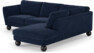 Madison Lux - 2-sits soffa med divan höger - Blå