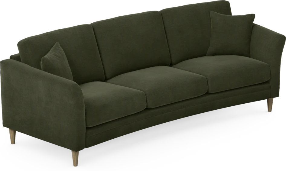 Eden - 3-sits soffa svängd - Grön