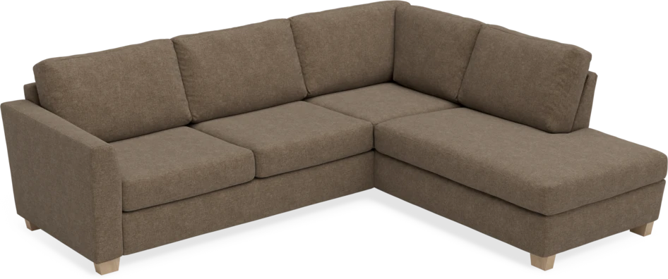 Friday - 2,5-sits soffa med divan höger - Brun