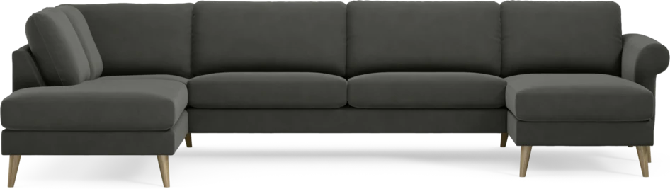Bridge - 3-sits soffa med divan vänster och schäslong höger - Grå