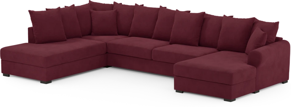 Town - 3-sits soffa med divan vänster och schäslong höger - Röd