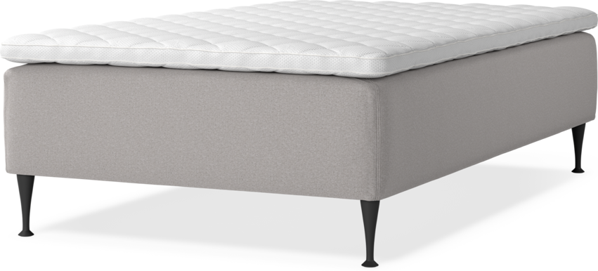 Delux Dream - Ramsäng, enkelsäng med bäddmadrass - Grå