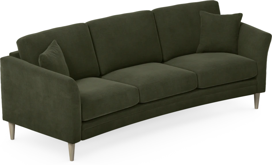 Eden - 3-sits soffa svängd - Grön
