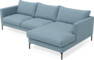 Impression Delux - 3-sits soffa med schäslong höger - Blå