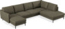 Madison Lux - 2-sits soffa med schäslong vänster och divan höger - Brun
