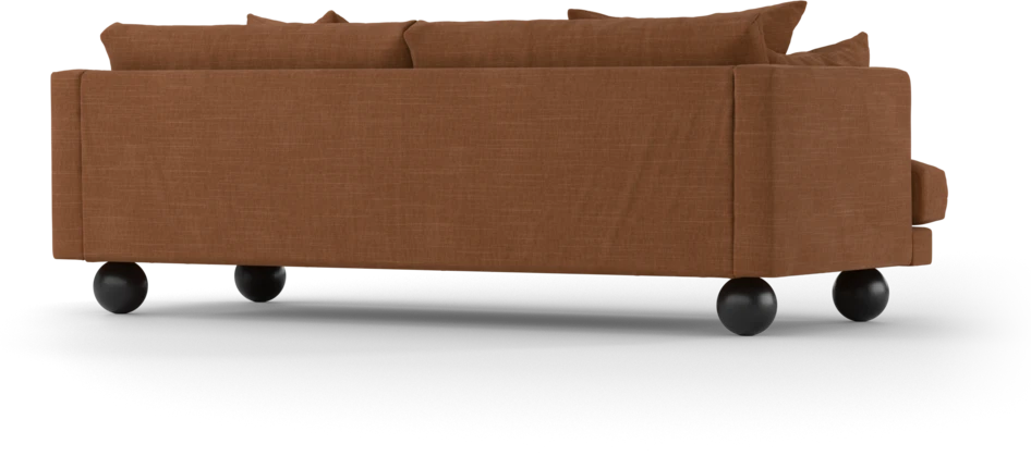 Harper - 3-sits soffa, hel dyna - Orange