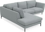 Madison - 2-sits soffa med divan vänster - Turkos