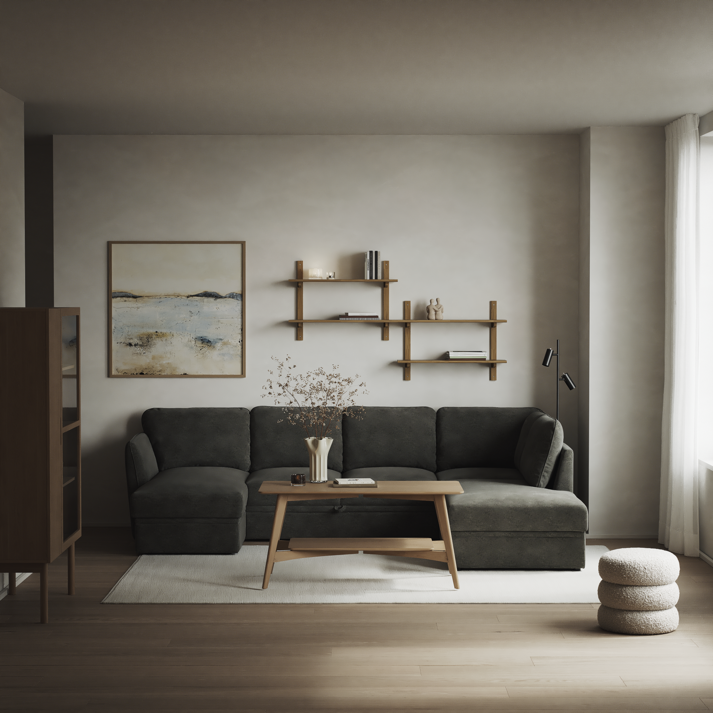 Öland - Bäddsoffa med schäslong vänster och divan höger - inspiration