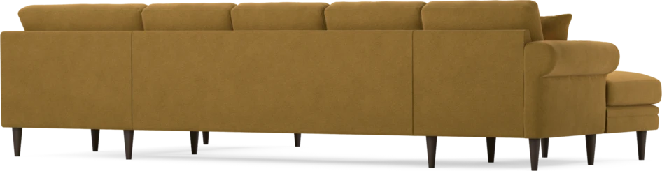 Eden - 3-sits soffa med schäslong vänster och divan höger - Gul