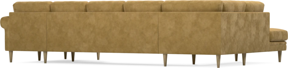 Eden - 3-sits soffa med divan vänster och schäslong höger - Gul