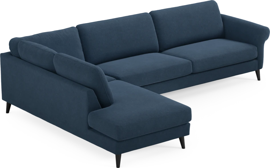 Bridge - 4-sits soffa med divan vänster - Blå