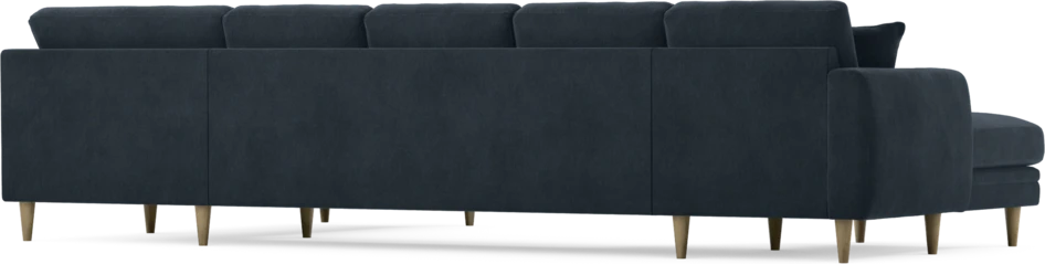 Eden - 3-sits soffa med schäslong vänster och divan höger - Blå