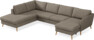 County - 3-sits soffa med divan vänster och schäslong höger - Brun