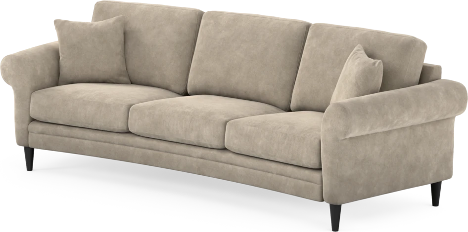 Eden - 3-sits soffa svängd - Beige