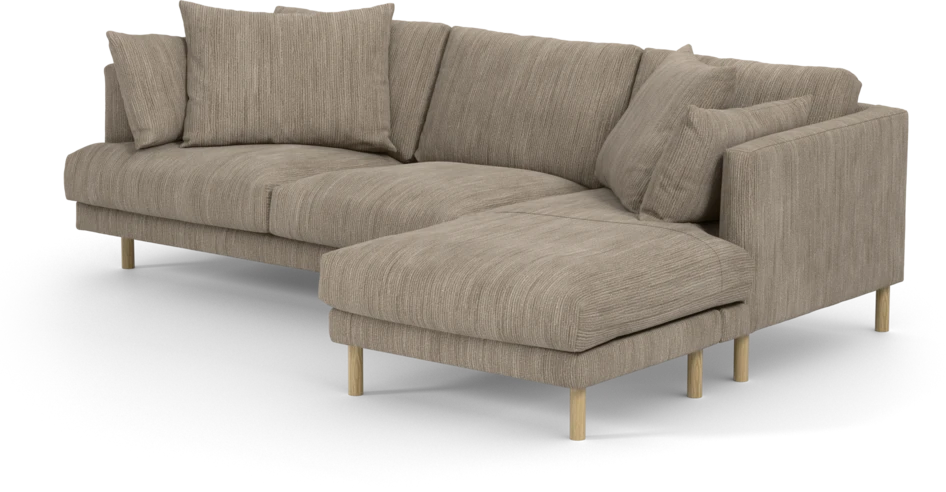 Harper - 4-sits med schäslong höger  - Beige