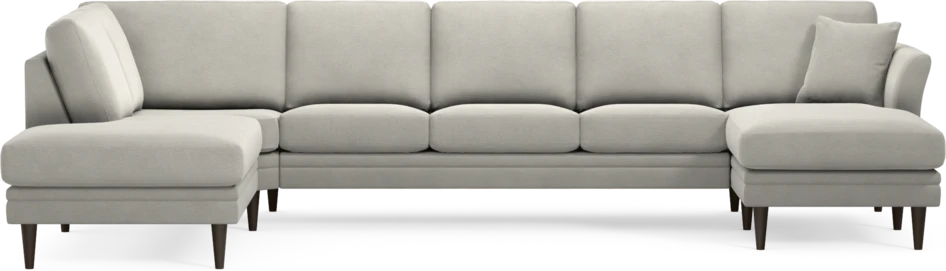 Eden - 3-sits soffa med divan vänster och schäslong höger - Grå