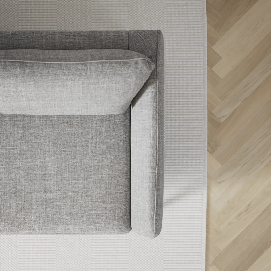 County - 3-sits soffa med divan vänster och schäslong höger - Grå