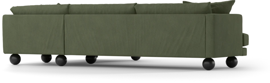 Harper - 3-sits soffa med divan höger - Grön
