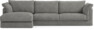 Cherrie Klädsel - Klädsel till 3-sits soffa med schäslong vänster - Grå