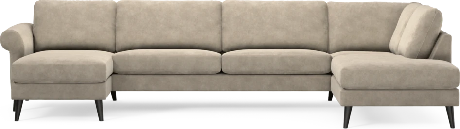 Bridge - 3-sits soffa med schäslong vänster och divan höger - Beige