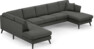 Eden - 3-sits soffa med divan vänster och schäslong höger - Grå