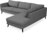 County - 2,5-sits soffa med divan höger - Grå