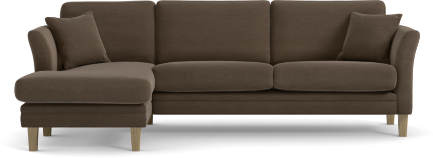 Eden - 2,5-sits soffa med schäslong - Brun
