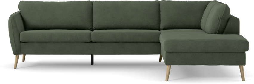 County - 2,5-sits soffa med divan höger - Grön