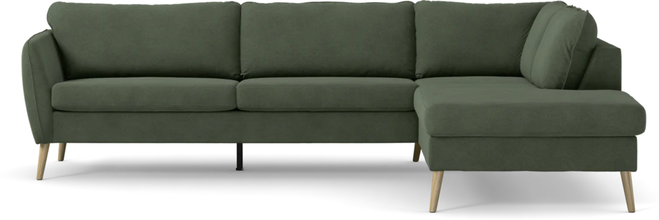 County - 2,5-sits soffa med divan höger - Grön