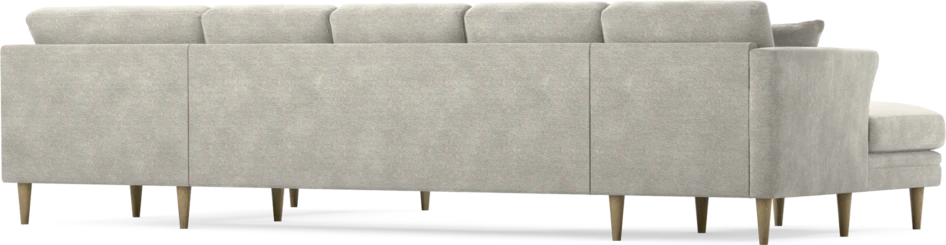 Eden - 3-sits soffa med schäslong vänster och divan höger - Grå