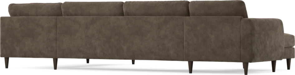 Bridge - 3-sits soffa med schäslong vänster och divan höger - Brun