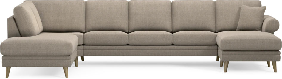 Eden - 3-sits soffa med divan vänster och schäslong höger - Beige