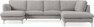 Madison Lux - 2-sits soffa med schäslong vänster och divan höger - Beige