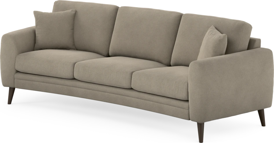Eden - 3-sits soffa svängd - Beige