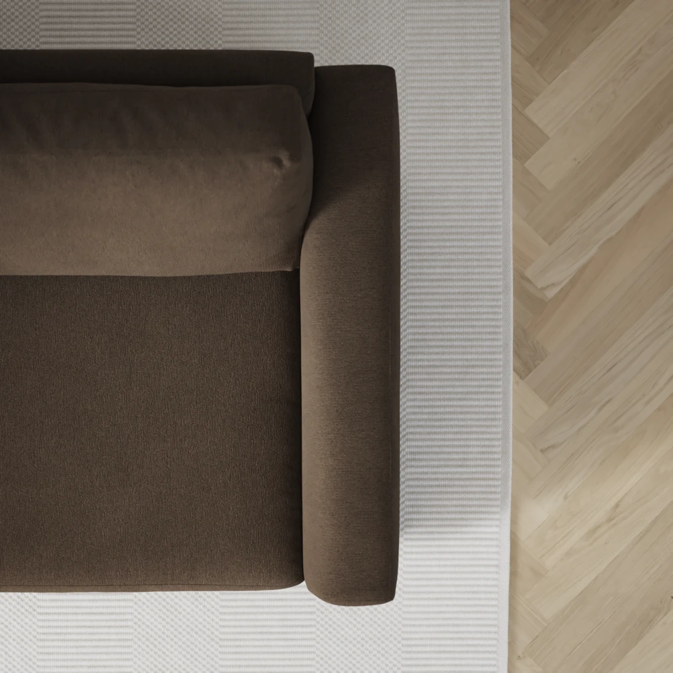 Friday - 2-sits soffa med två schäslonger - Brun