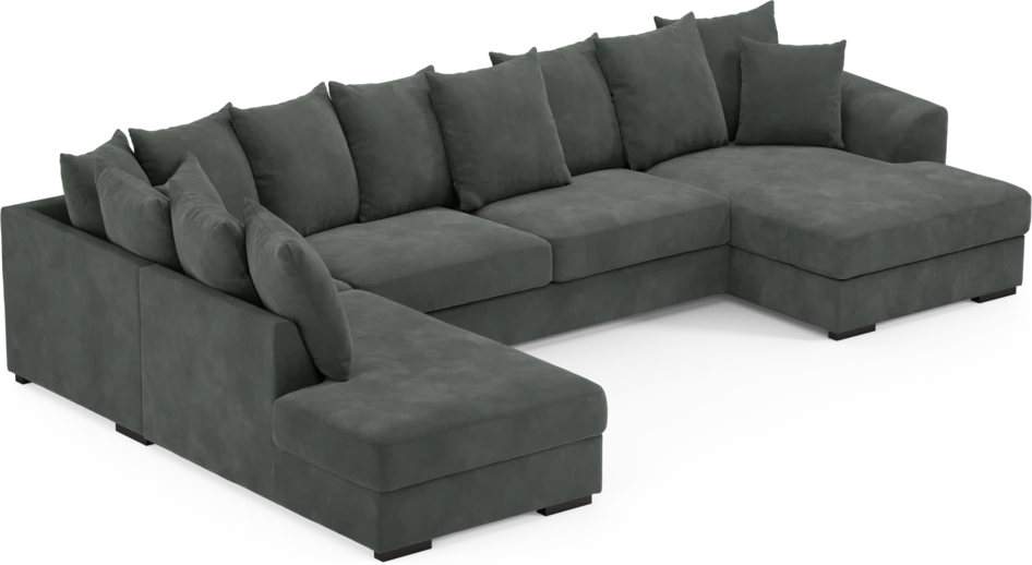 Town - 3-sits soffa med divan vänster och schäslong höger - Grå