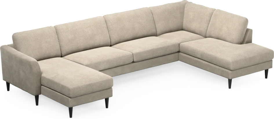 Bridge - 3-sits soffa med schäslong vänster och divan höger - Beige