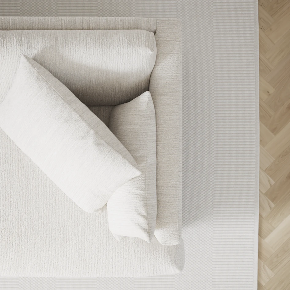 Harper - 3-sits soffa, hel dyna - Vit