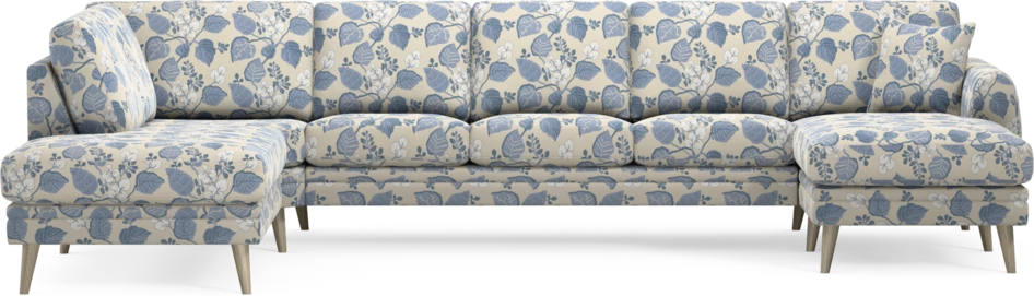 Eden - 3-sits soffa med divan vänster och schäslong höger - Flerfärgad