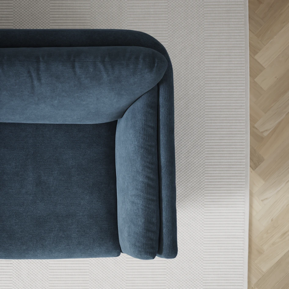 Madison - 2-sits soffa med divan vänster och schäslong höger - Blå