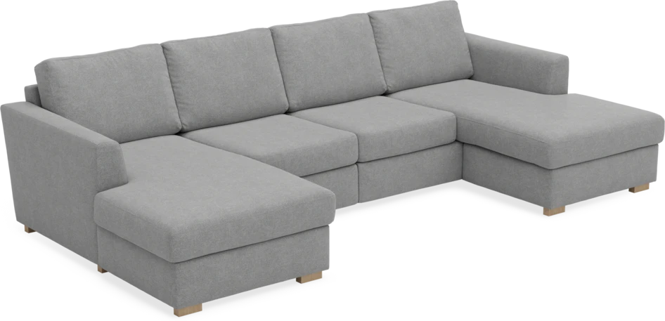 Friday - 2-sits soffa med två schäslonger - Grå