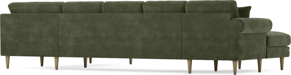Eden - 3-sits soffa med schäslong vänster och divan höger - Grön