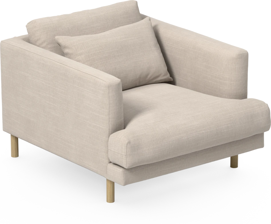Harper - Fåtölj, 75 cm - Beige