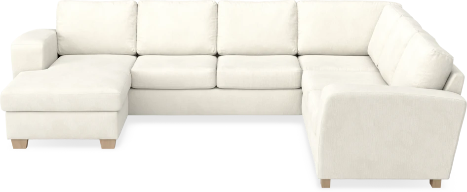 Friday - Hörnsoffa, 3+2-sits med schäslong vänster - Vit
